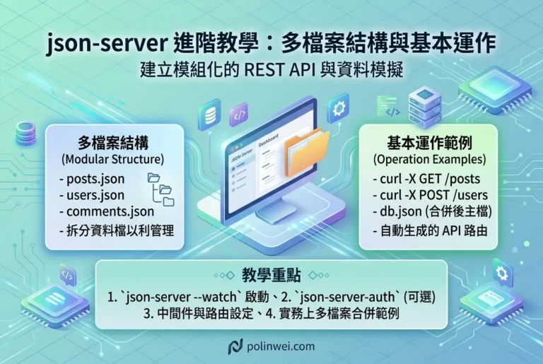 json server基本運作與多檔案結構