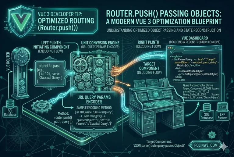 Vue3中使用router.push傳遞帶參數的物件方法