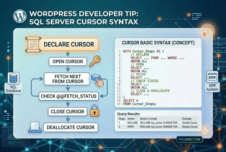SQL Server 中印出游標(Cursor)裡值的基本寫法 1 SQLServer中印出游標Cursor裡值的基本寫法