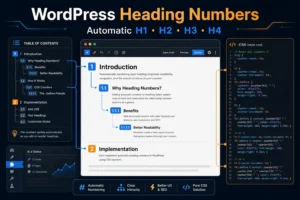 wordpress 文章的 H1,H2,H3,H4 如何自動標號 1 wordpress heading auto numbering featured 1536x1024 96dpi