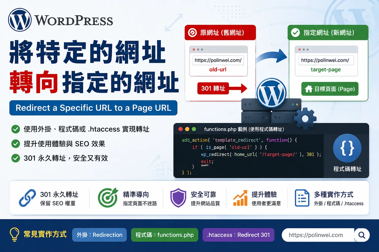 wordpress redirect a specific url