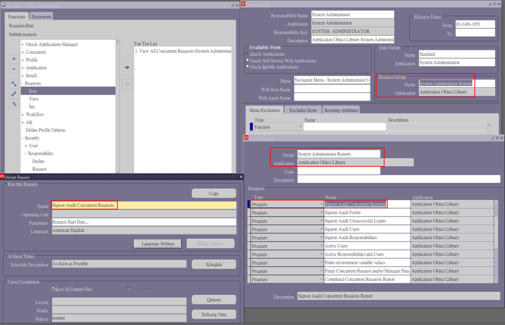 Oracle EBS 將一個 Report 設定給特定的職責(Responsibility)使用 1 image 18